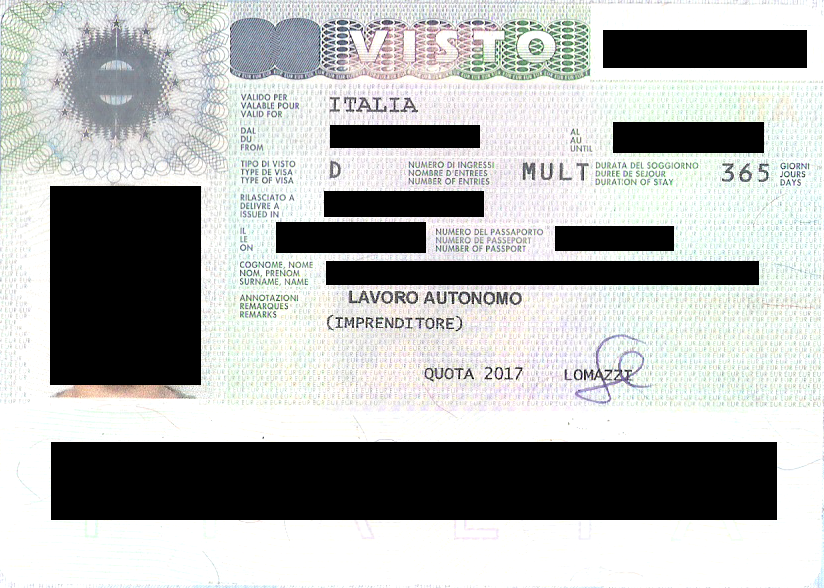 Visto di lavoro autonomo